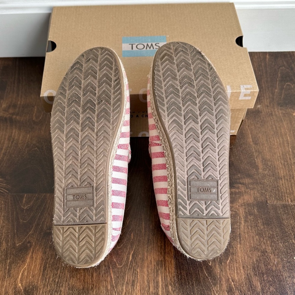 Toms • Deconstructed Alpargate Rope Espadrilles • Red Stripe - Picture 7 of 10